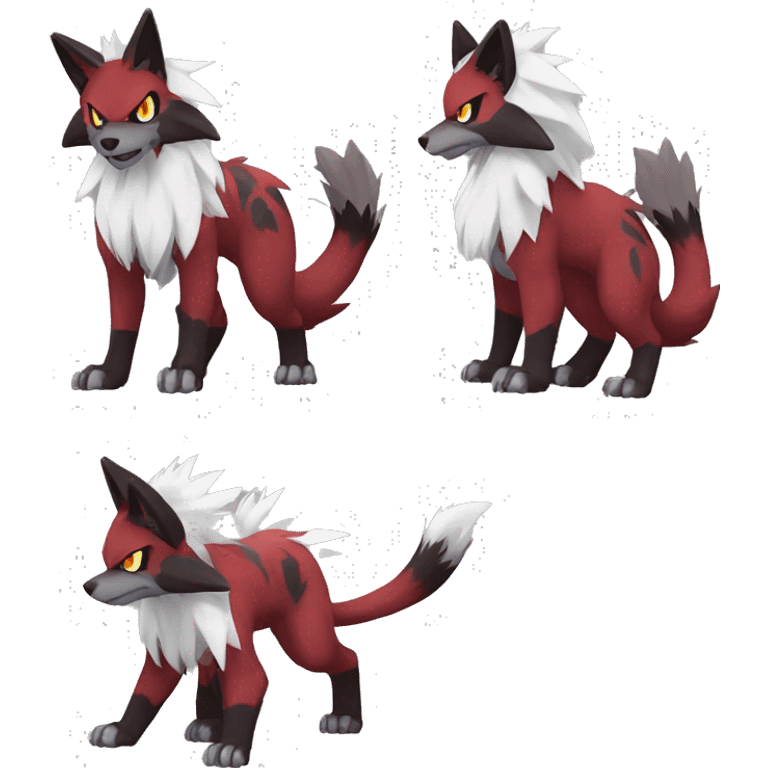  Incineroar Zoroark Lycanroc Fakemon emoji