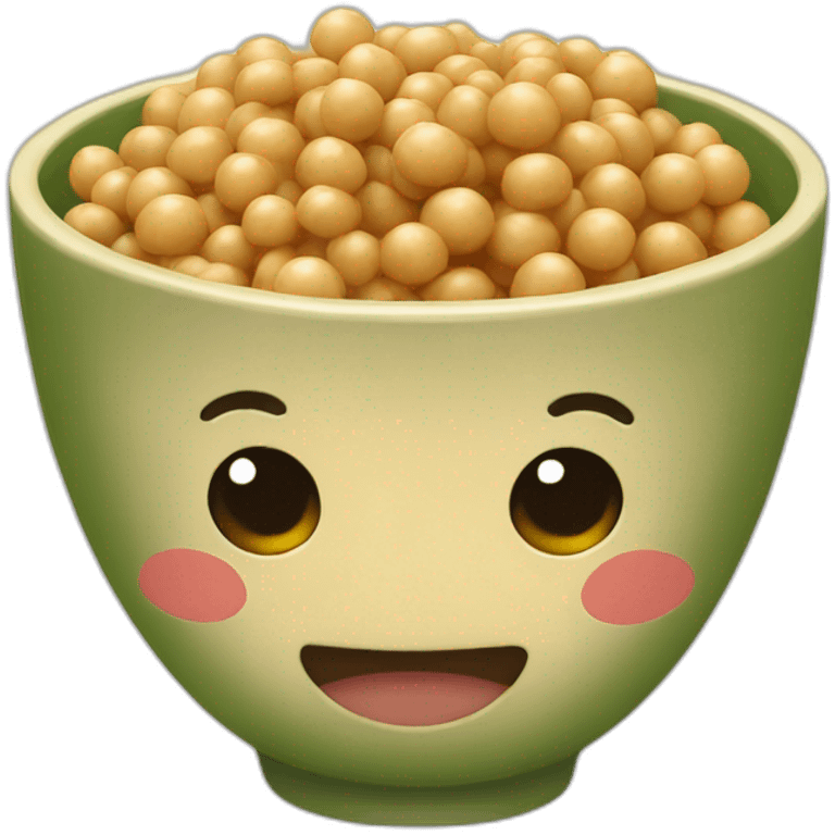 Natto in bowl emoji