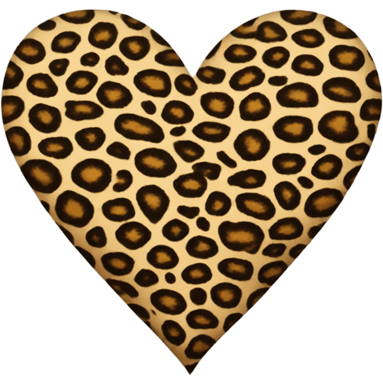 Leopard print heart emoji