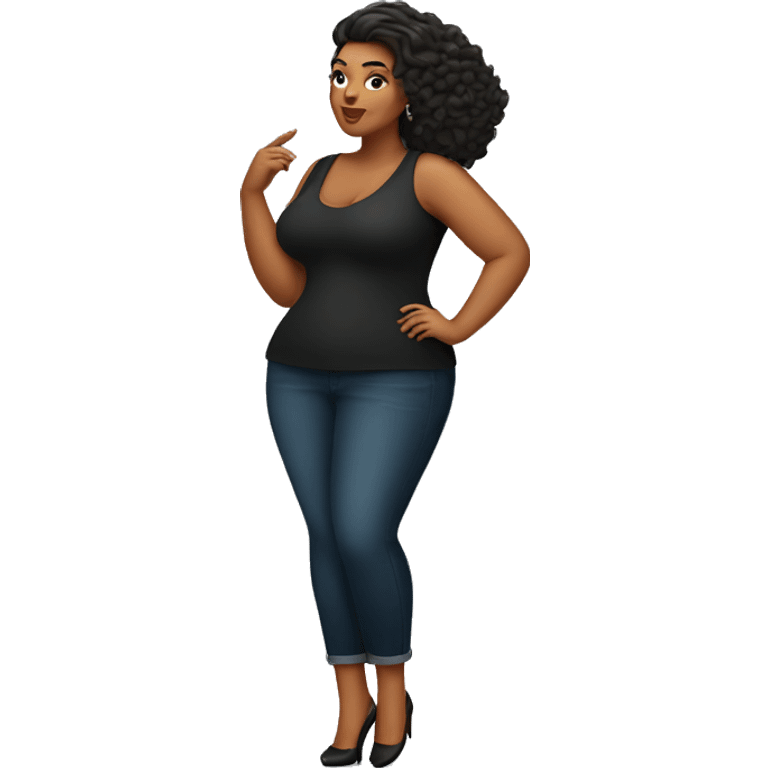 Curvy plus size lady emoji