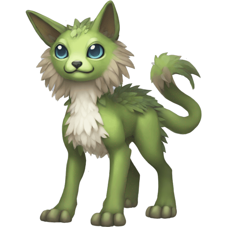 Cute cool fantasy animal hybrid Fakemon full body emoji