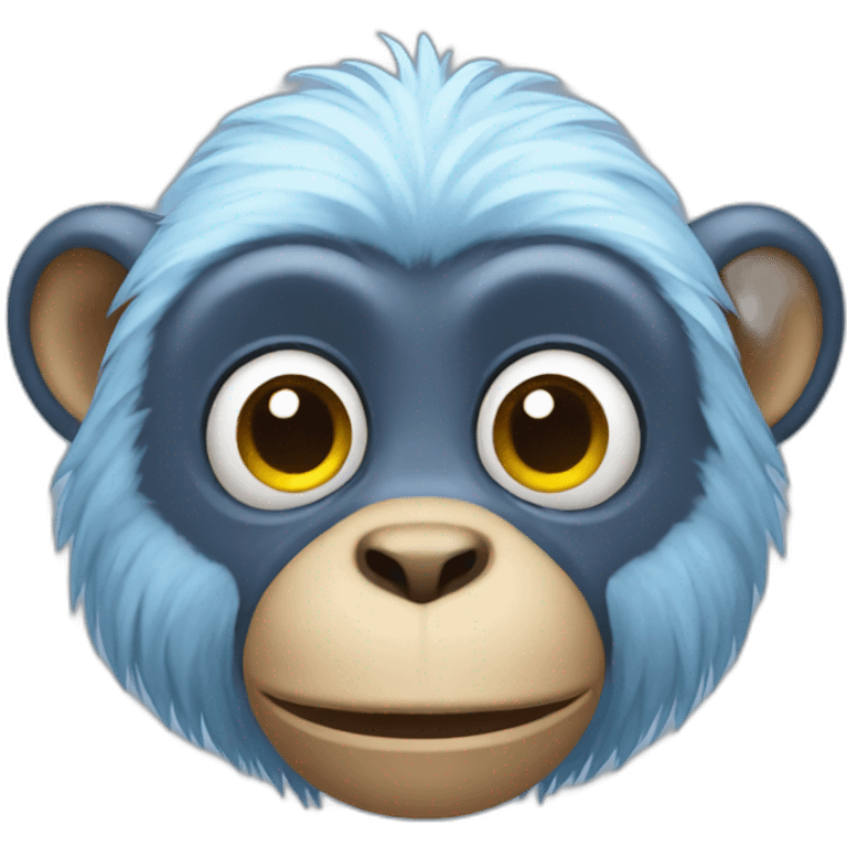 Blue monkey emoji