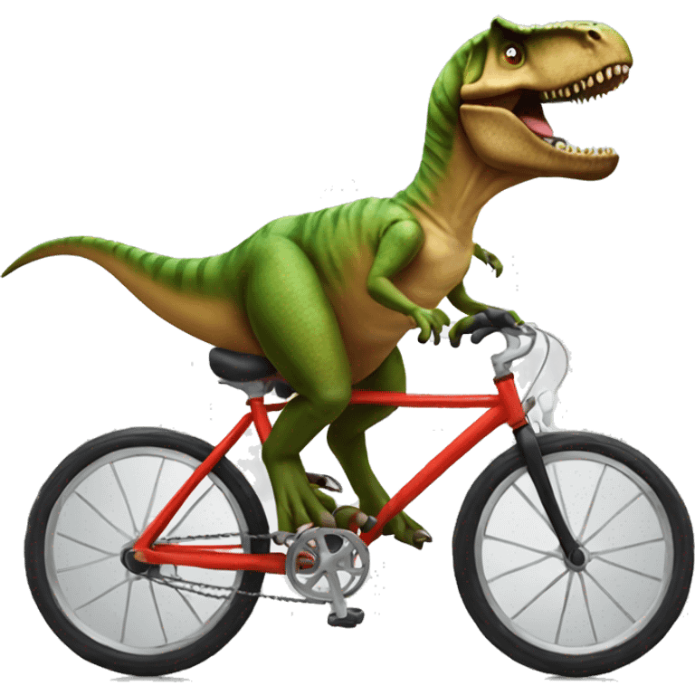 t-rex riding a bike emoji