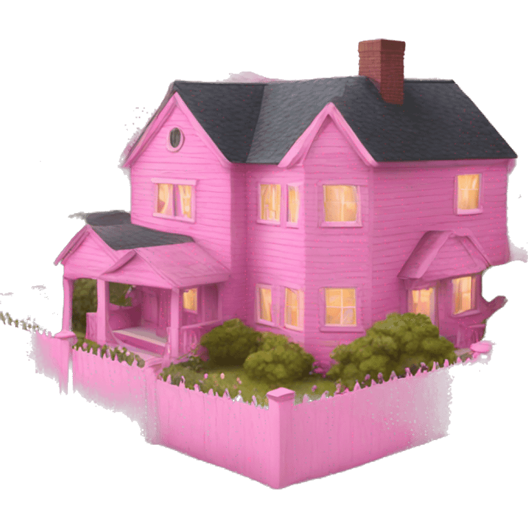 Pink house emoji