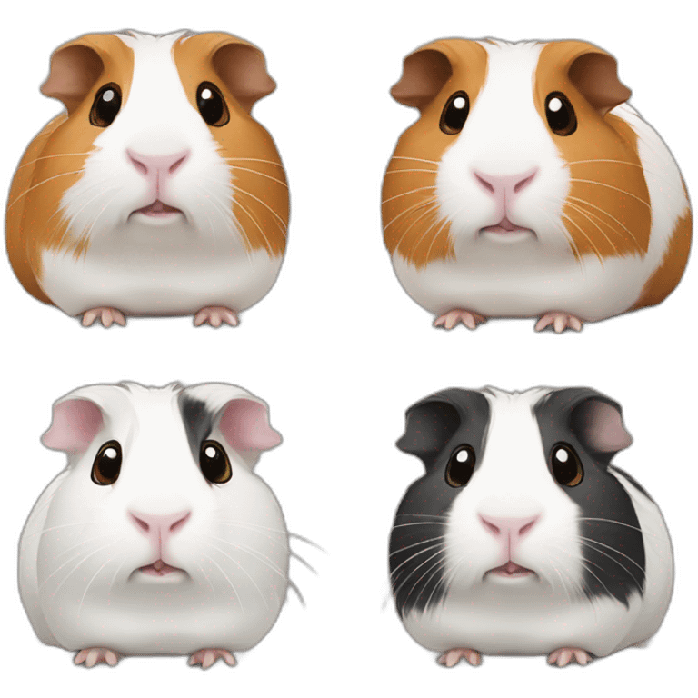 Three Guinea pigs emoji