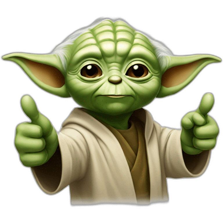 Yoda doing thumbs up  emoji