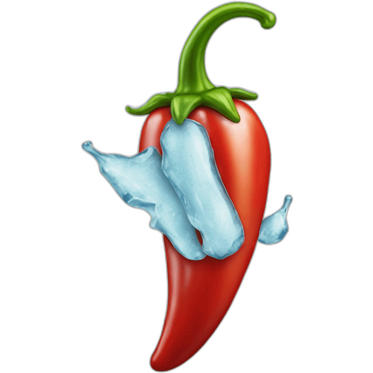 Chilli cold with ice emoji