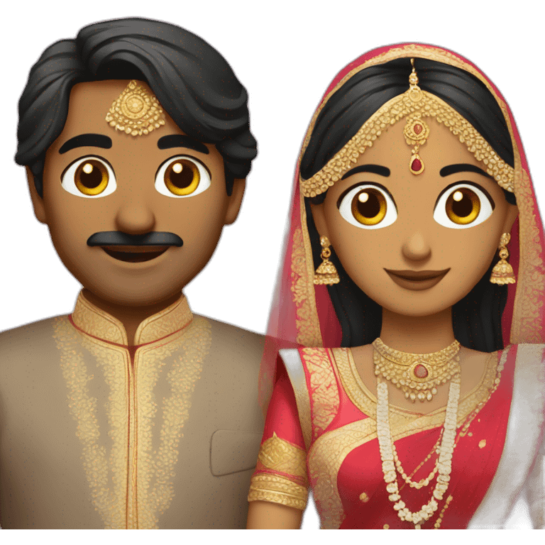 indian couple wedding emoji