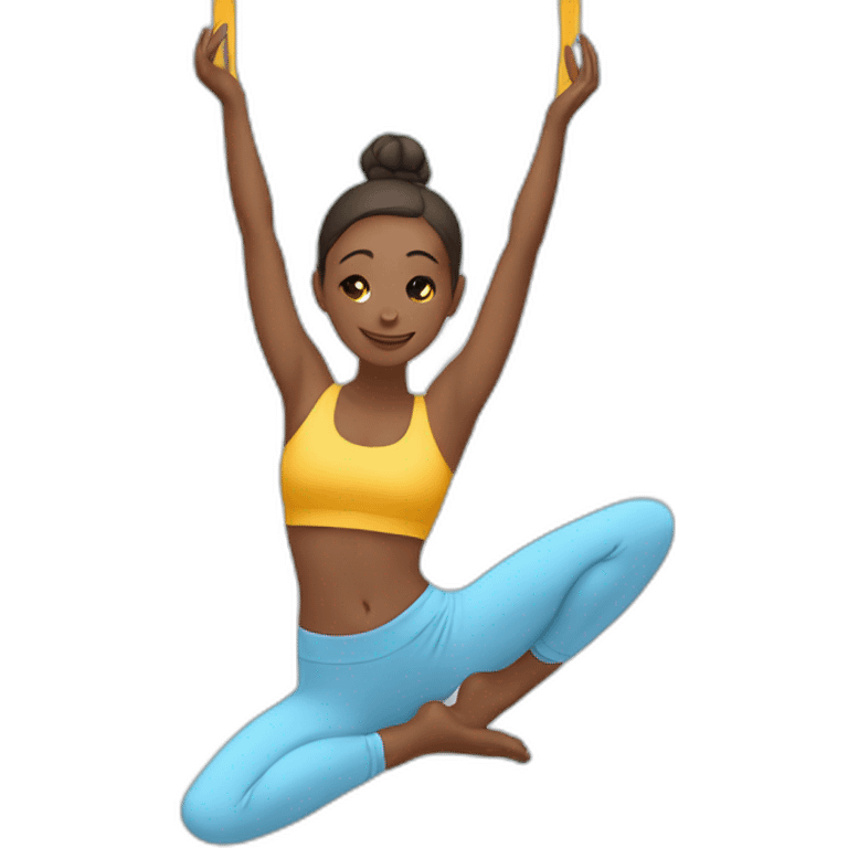 Aerial yoga emoji