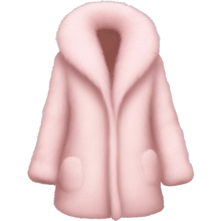 Long pale pink Pink fur coat emoji