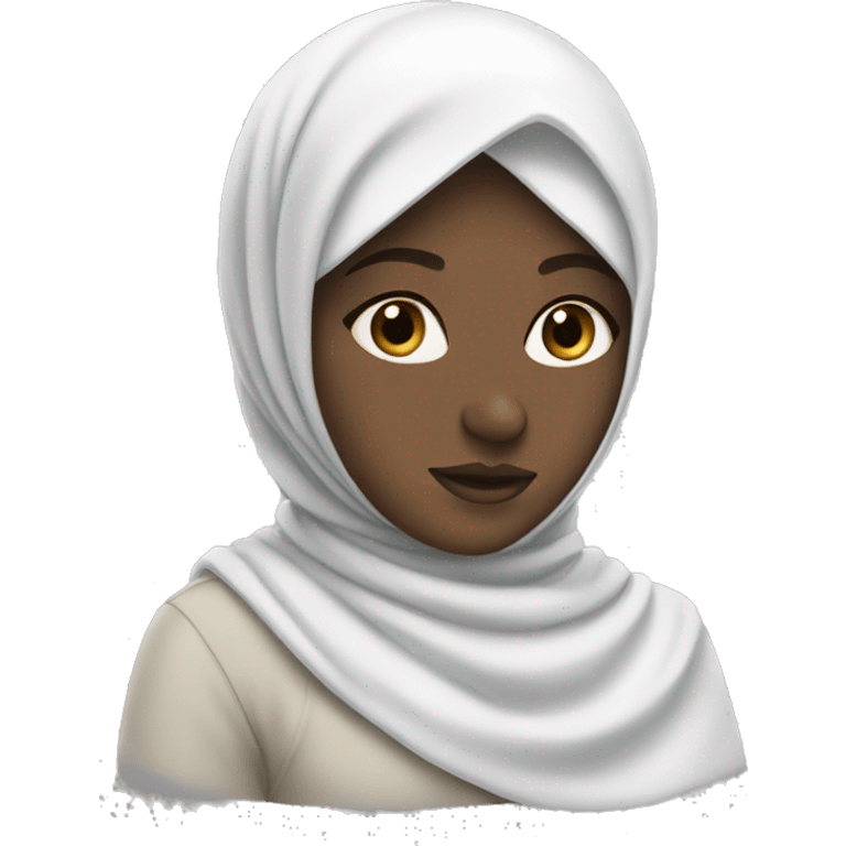 White girl with hijab emoji