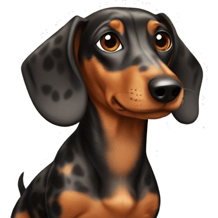 spotted dachshund emoji