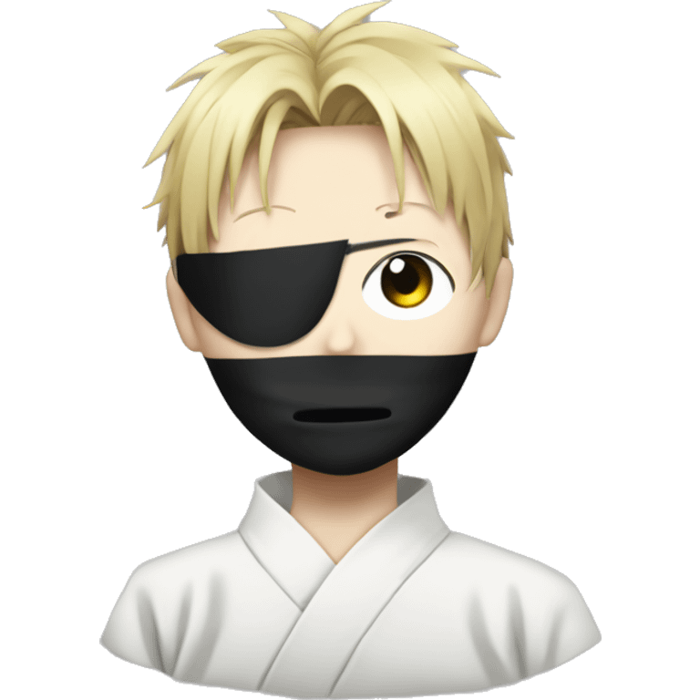 Satoru gojo with black blindfold from jujutsu kaisen emoji