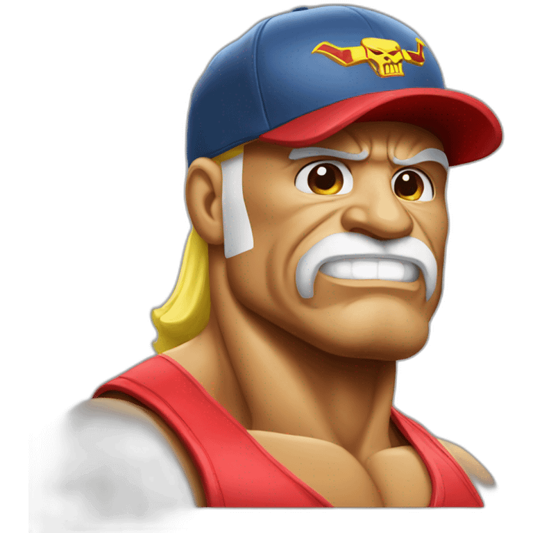 hulk hogan wrestler with a baseball cap emoji