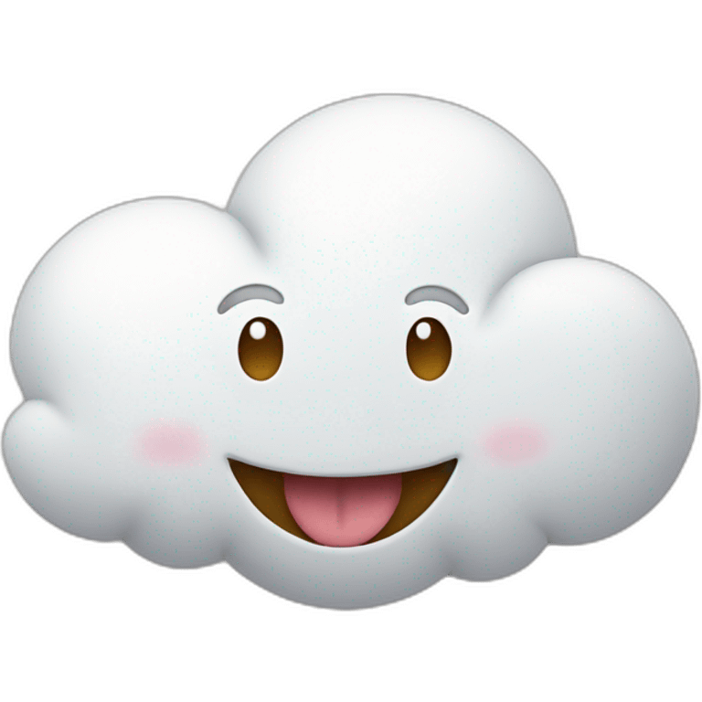 smiling cloud with hart emoji