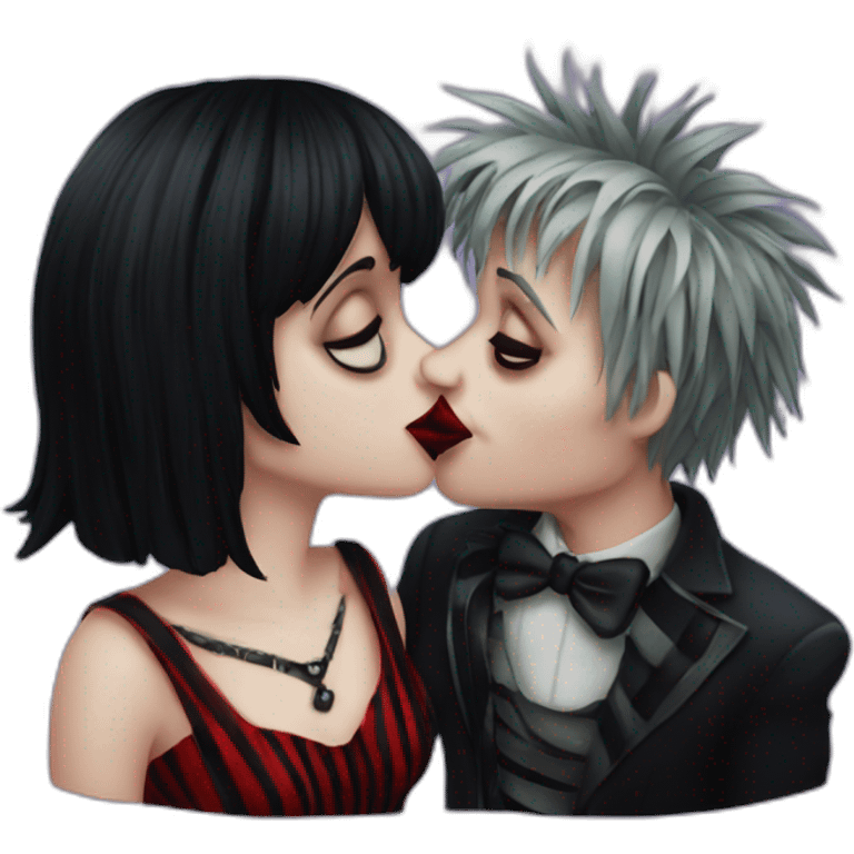 Lydia Deetz kissing Beetlejuice emoji