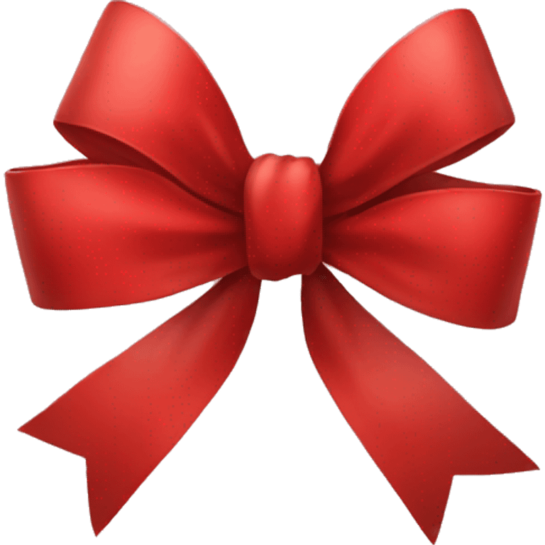 cute red Christmas bow emoji