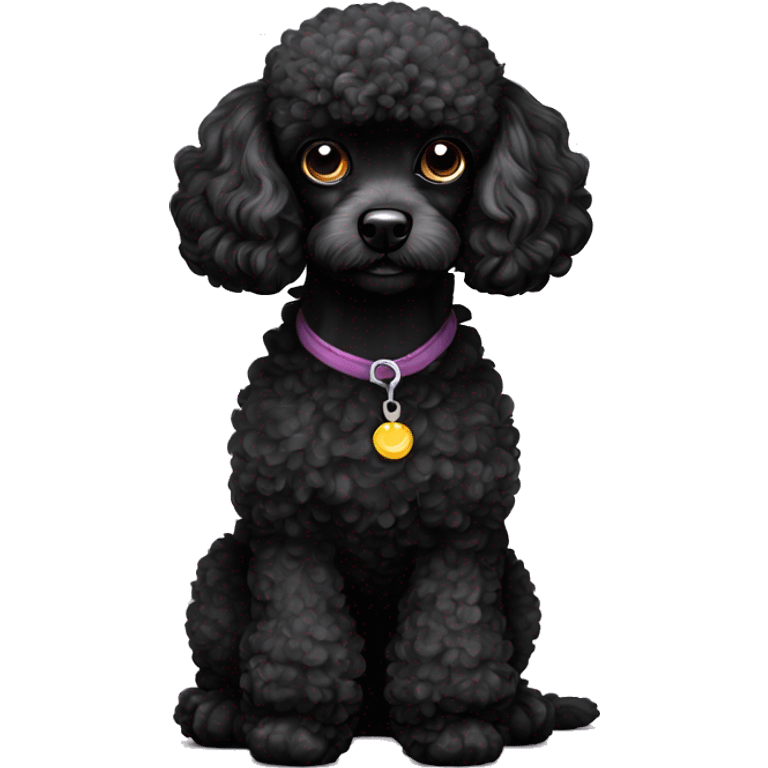 Black toy poodle emoji