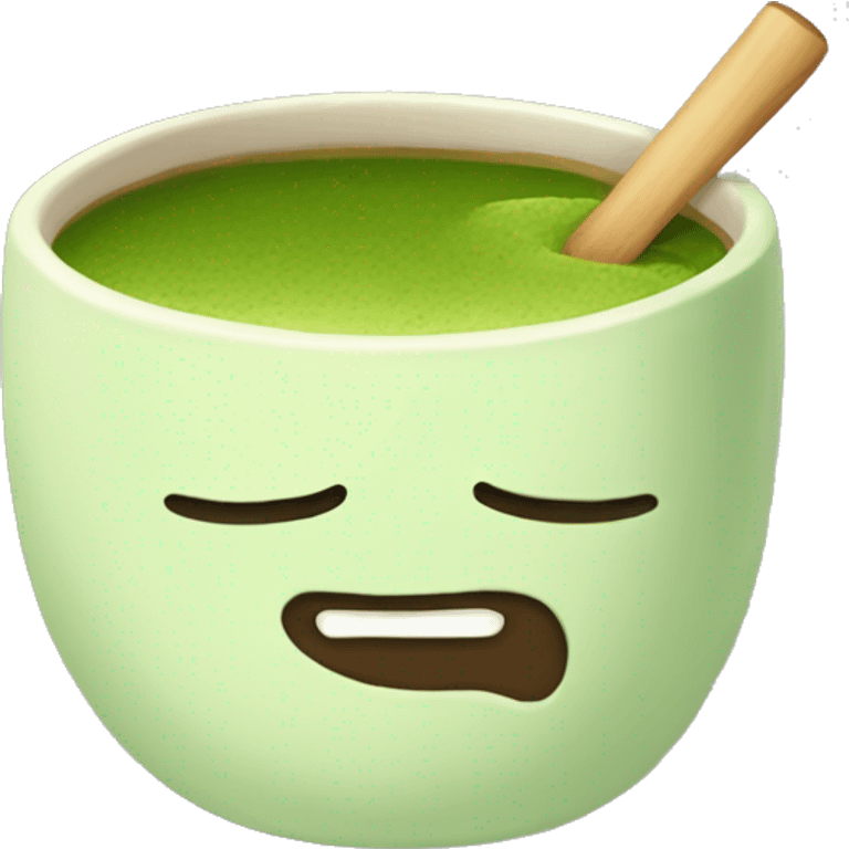 Puedes crear una taza de matcha emoji