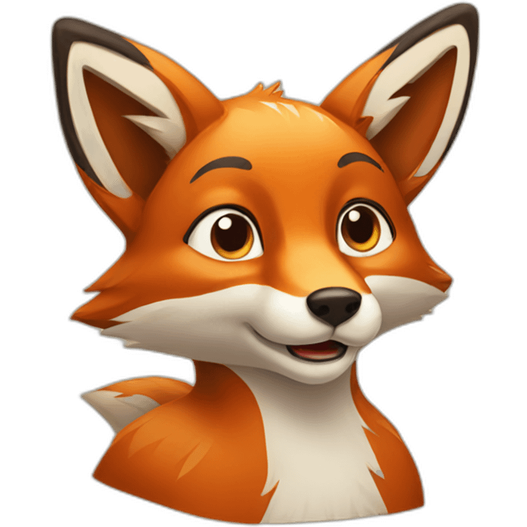 Funny fox emoji