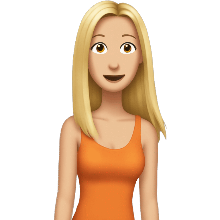 Phoebe Buffay Friends wearing orange top emoji