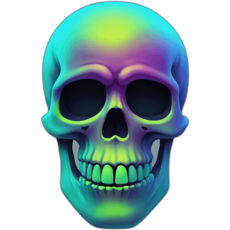 Neon skull emoji