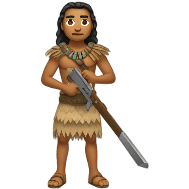 Polynesian Person Holding A Weapon emoji