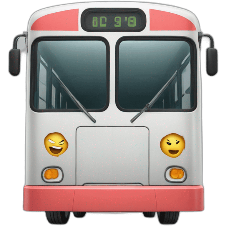 trolleybus sliced in two halfs emoji