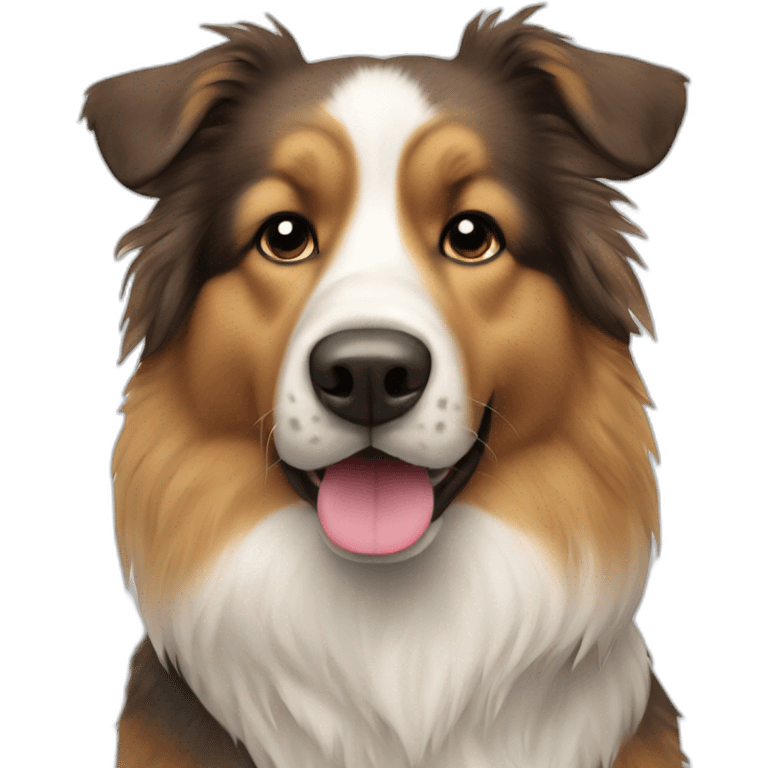 Chien berger des shetland emoji