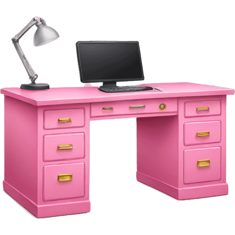 Pink desk emoji