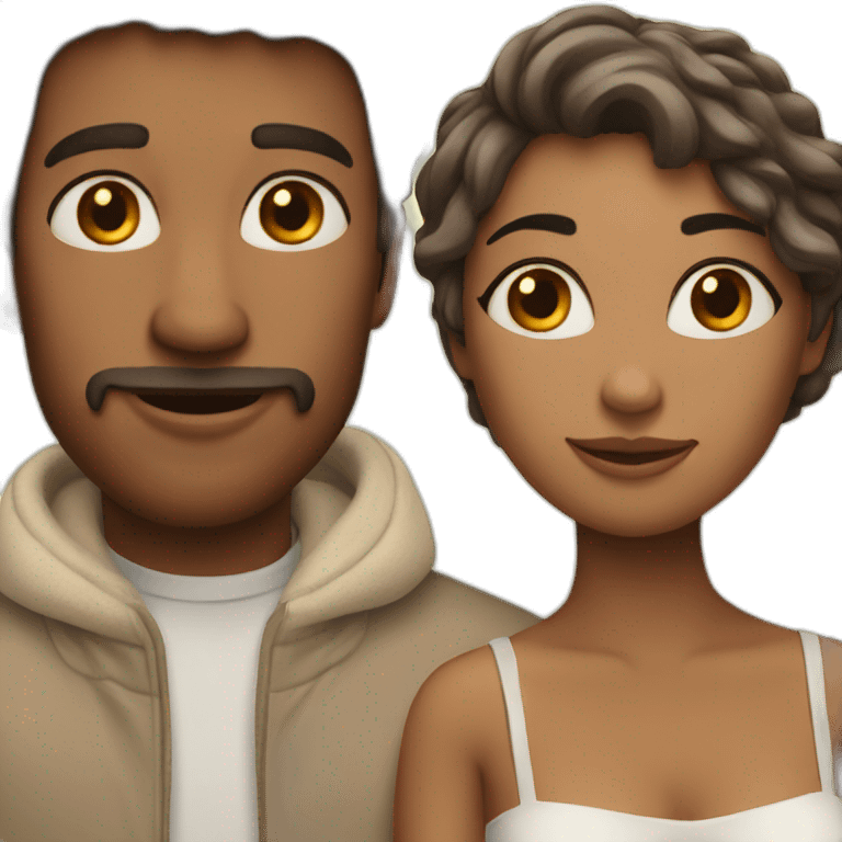 Woman and man in love emoji