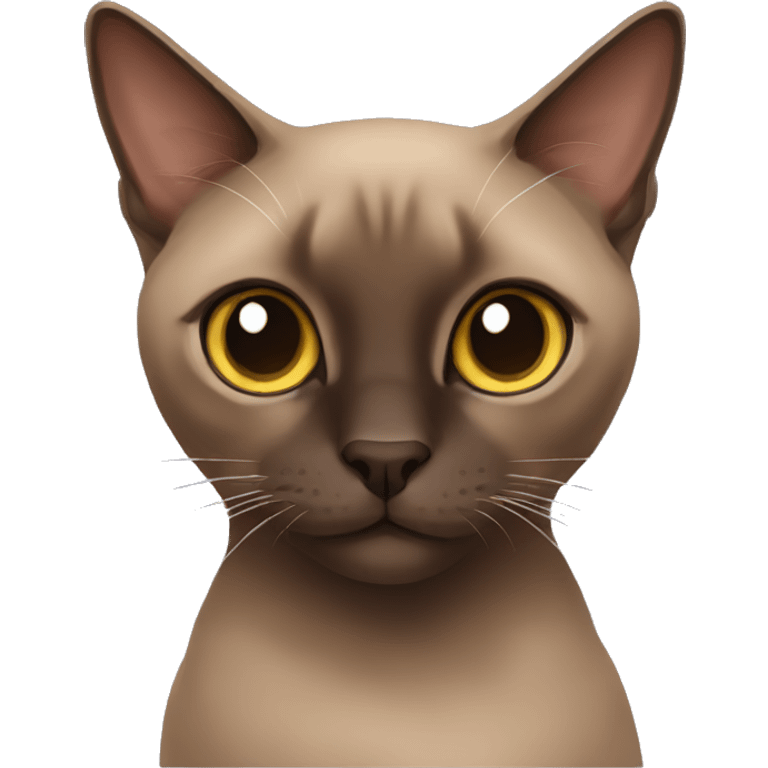 dark brown tonkinese cat emoji