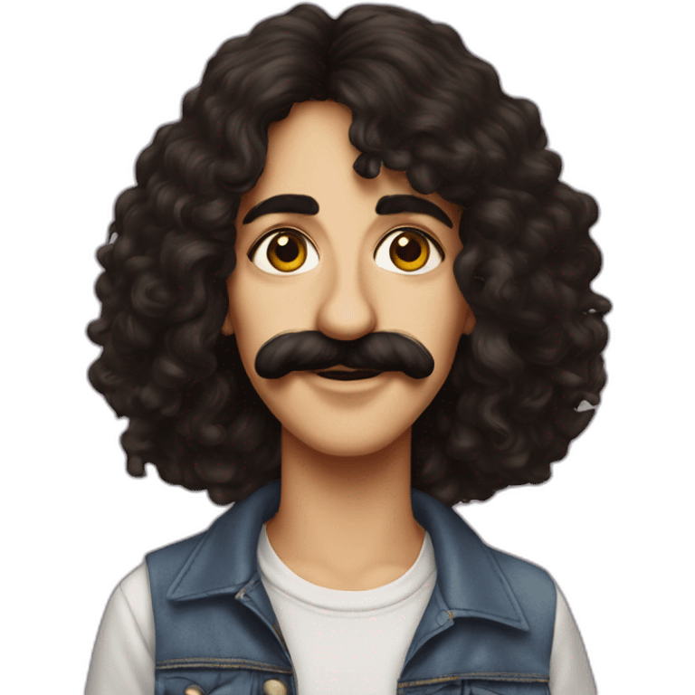 frank zappa as a teenage girl emoji