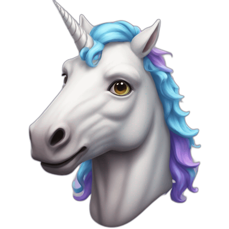 Weird unicorn man emoji