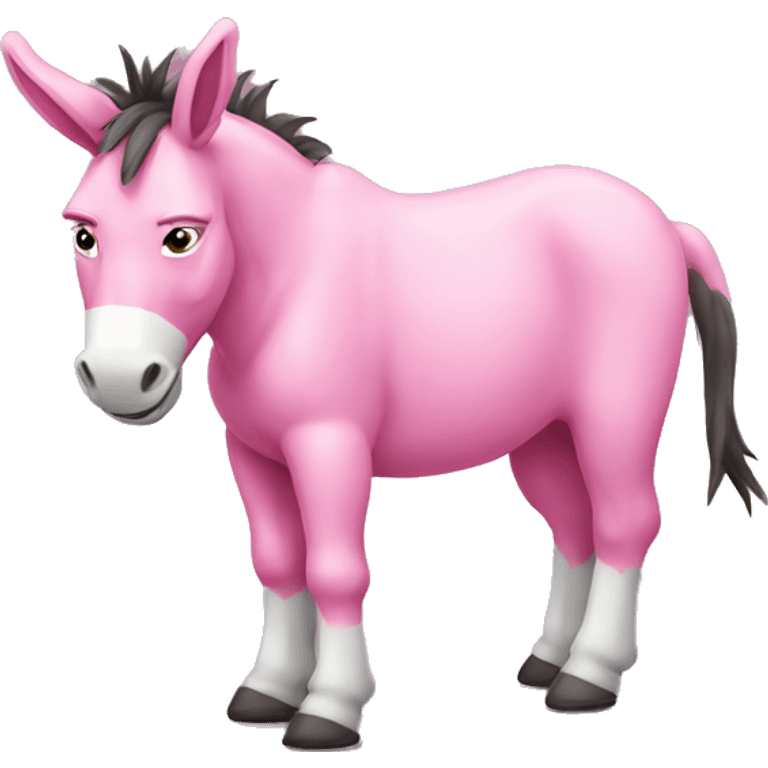 Pink donkey emoji