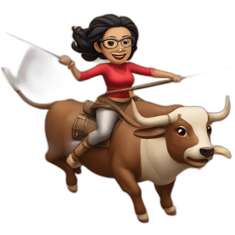 Megawati riding bullseye emoji