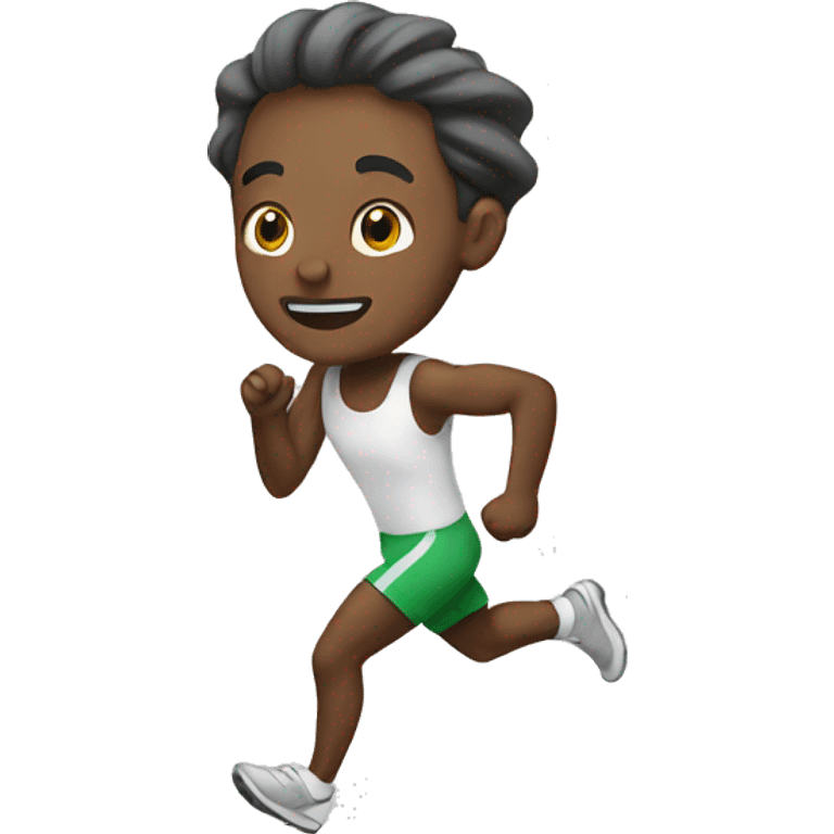 Running white emoji