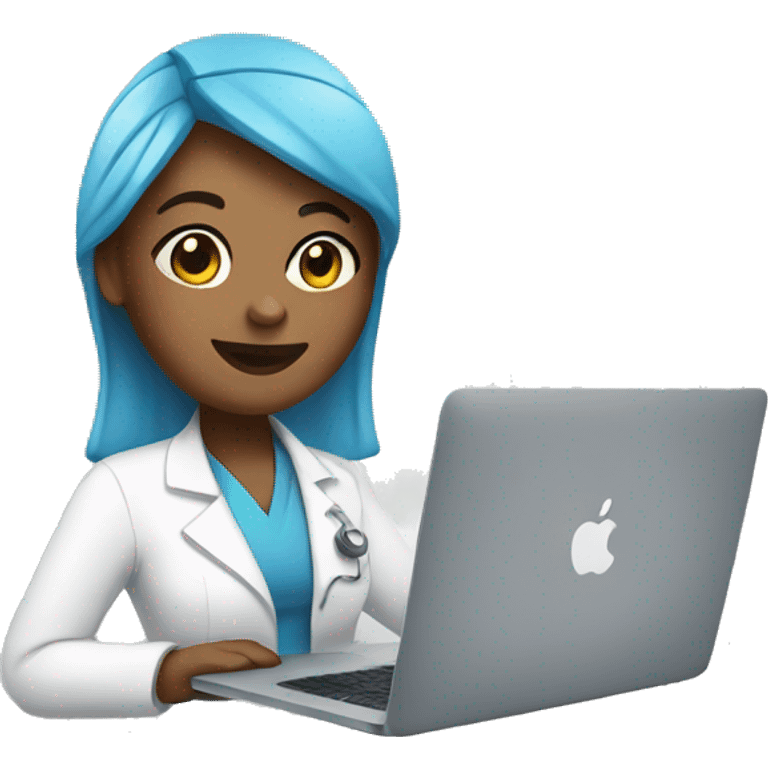 Nurse with macbook emoji