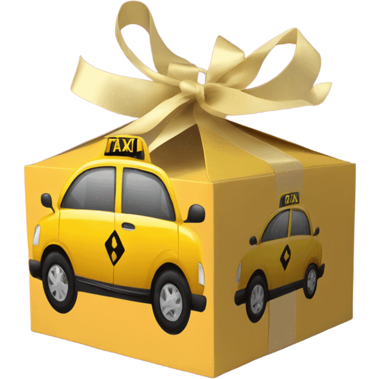 Taxi car gift box emoji