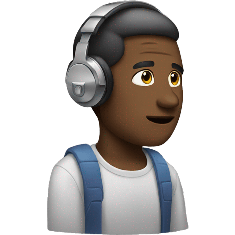 person with headphones on emoji