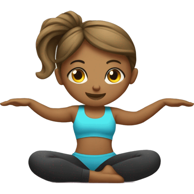 Girl doing pilates  emoji