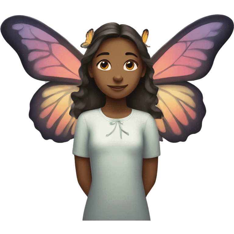 Girl with butterfly wings emoji