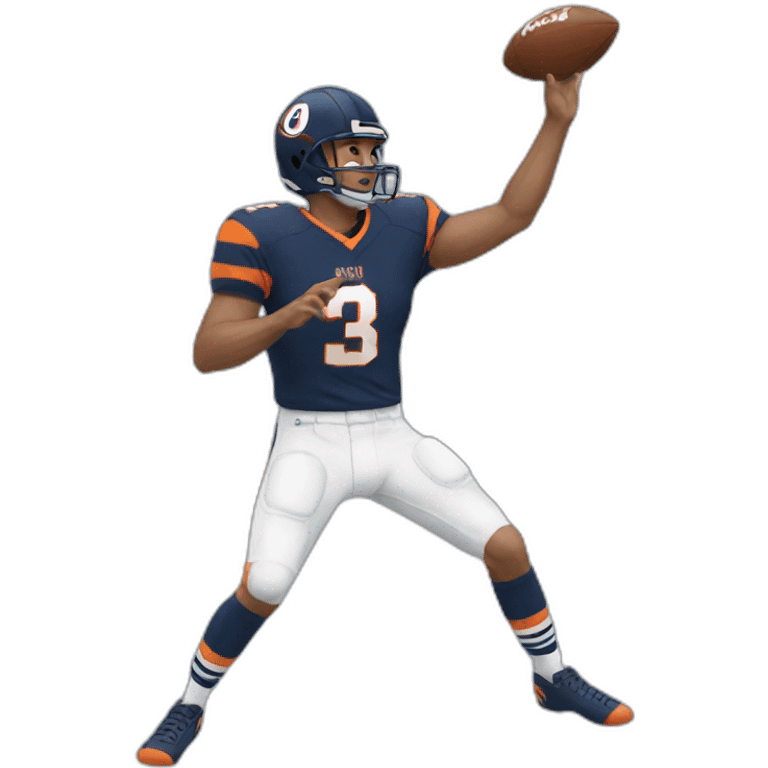 quarterback with striped knee socks throwing emoji