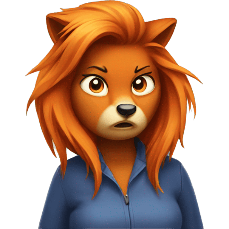 female firefox frustrated emoji