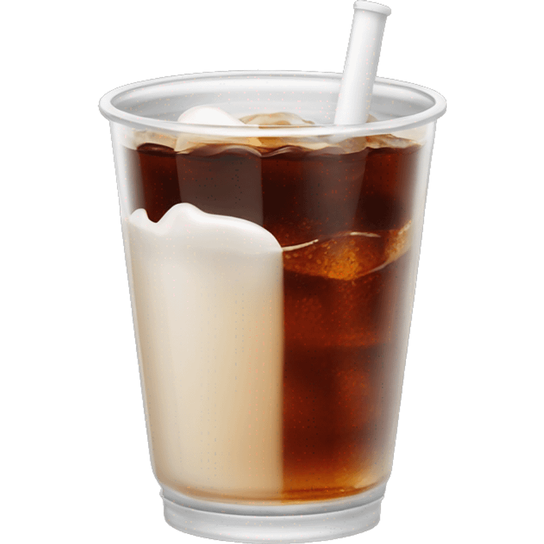 doctor pepper with cream and syrup in a clear cup  emoji