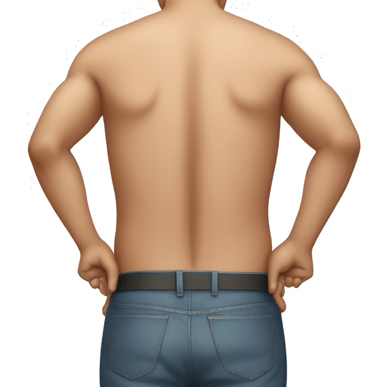 Lower back of man  emoji