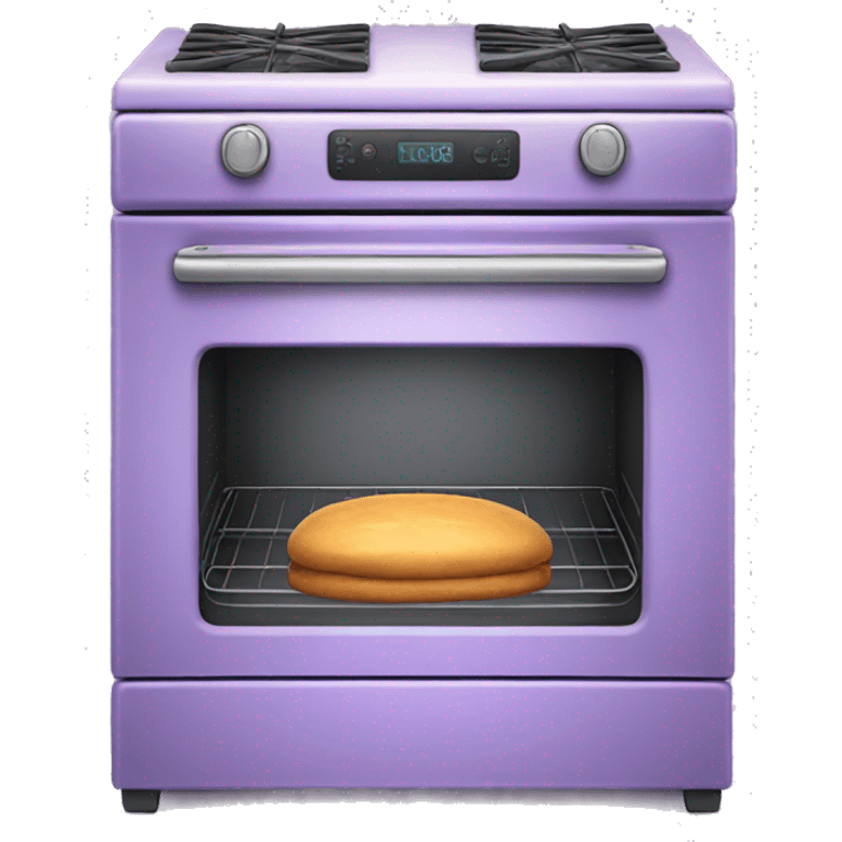 Realistic light purple oven isolated. emoji