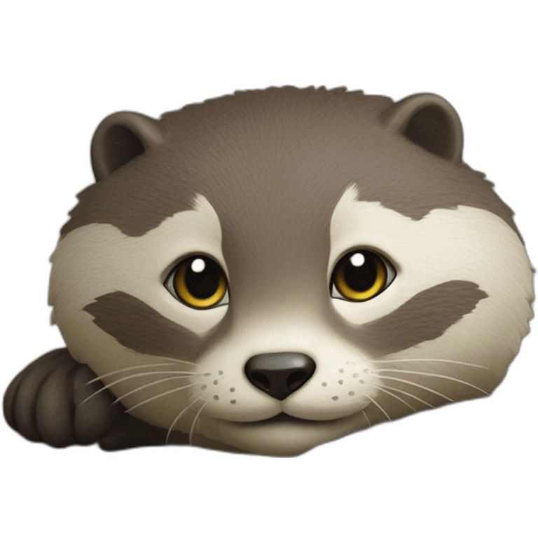 Chat sur une loutre emoji