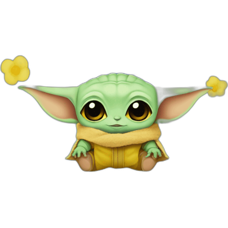 baby yoda  Ukraine flag emoji