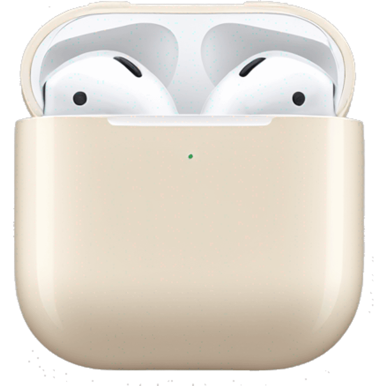 Cream colored AirPods emoji